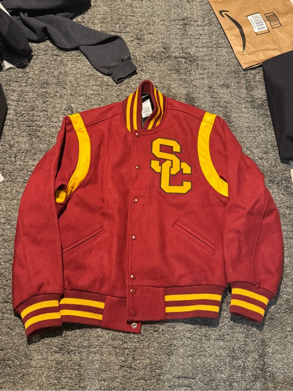 Unisex USC Athletics Scarlet & Gold Letterman Jacket - USC Trojans